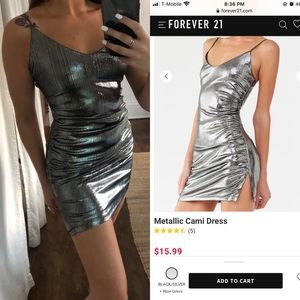 Metallic cami dress